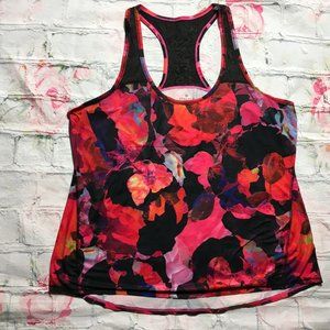 Athleta Women XL Pink Floral Sleeveless Relaxed Fi